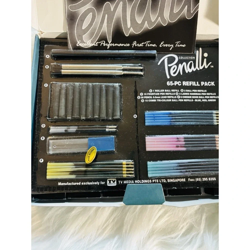 New Old Stock‎ Open Box PENALLI 6 + 1 Pen Collection w/ 65 Piece Refill Pack